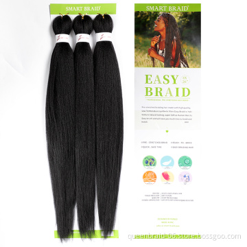 Wholesale 26 Inch 90g Yaki Braids Hairstyles Black Women Hair Bulk Synthetic Extension Braid Hair for Women